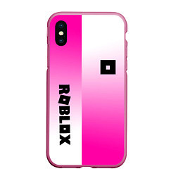 Чехол iPhone XS Max матовый Roblox geometry gradient, цвет: 3D-малиновый