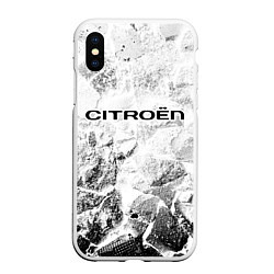 Чехол iPhone XS Max матовый Citroen white graphite, цвет: 3D-белый