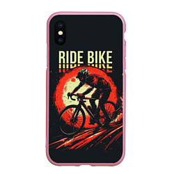 Чехол iPhone XS Max матовый Ride bike