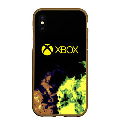 Чехол iPhone XS Max матовый Xbox game flame