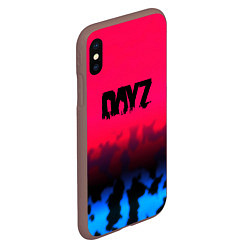 Чехол iPhone XS Max матовый Dayz камуфляж, цвет: 3D-коричневый — фото 2