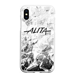 Чехол iPhone XS Max матовый Alita white graphite, цвет: 3D-белый