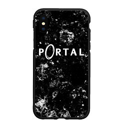 Чехол iPhone XS Max матовый Portal black ice, цвет: 3D-черный