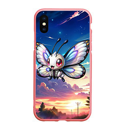 Чехол iPhone XS Max матовый Pokemon butterfree, цвет: 3D-баблгам