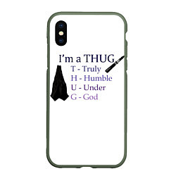 Чехол iPhone XS Max матовый Im a thug