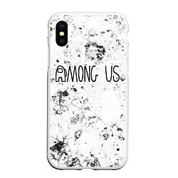 Чехол iPhone XS Max матовый Among Us dirty ice, цвет: 3D-белый