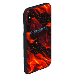Чехол iPhone XS Max матовый God of war fire steel, цвет: 3D-черный — фото 2