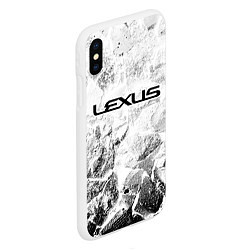 Чехол iPhone XS Max матовый Lexus white graphite, цвет: 3D-белый — фото 2