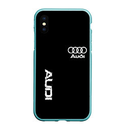 Чехол iPhone XS Max матовый AUDI sport white, цвет: 3D-мятный