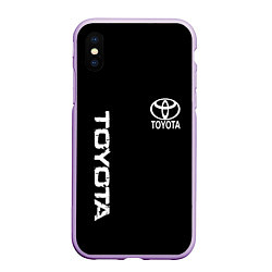 Чехол iPhone XS Max матовый Toyota logo white steel