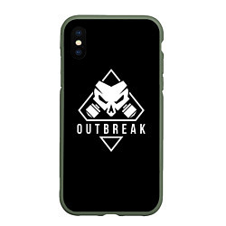 Чехол iPhone XS Max матовый Rainbow six outbreak, цвет: 3D-темно-зеленый