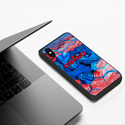 Чехол iPhone XS Max матовый Скоростной зверь скин кс го, цвет: 3D-черный — фото 2