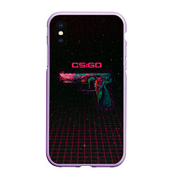 Чехол iPhone XS Max матовый Five Seven скоростной зверь - CS:GO, цвет: 3D-сиреневый