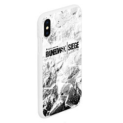 Чехол iPhone XS Max матовый Rainbow Six white graphite, цвет: 3D-белый — фото 2