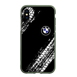 Чехол iPhone XS Max матовый BMW : автомобильные текстуры шин