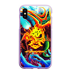 Чехол iPhone XS Max матовый Cyberpunk hyperbeast steel