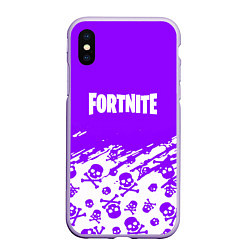 Чехол iPhone XS Max матовый Fortnite skull pattern