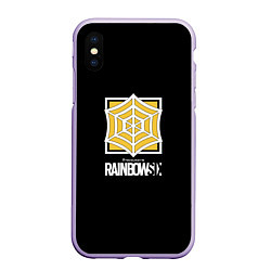 Чехол iPhone XS Max матовый Rainbow six company ubisoft, цвет: 3D-светло-сиреневый