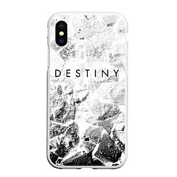 Чехол iPhone XS Max матовый Destiny white graphite, цвет: 3D-белый