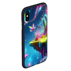 Чехол iPhone XS Max матовый Космическая фантазия - нейросеть, цвет: 3D-черный — фото 2