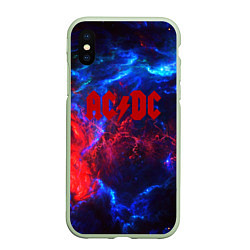 Чехол iPhone XS Max матовый AC DC space