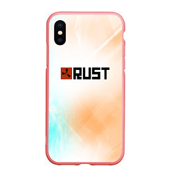 Чехол iPhone XS Max матовый RUST gradient