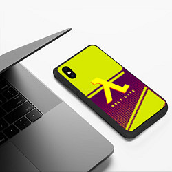 Чехол iPhone XS Max матовый Half life geometry valve logo, цвет: 3D-черный — фото 2