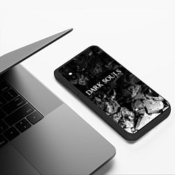 Чехол iPhone XS Max матовый Dark Souls black graphite, цвет: 3D-черный — фото 2