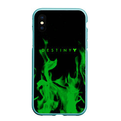 Чехол iPhone XS Max матовый Destiny fire green