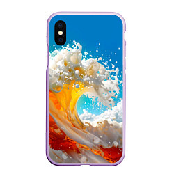 Чехол iPhone XS Max матовый Море пива - большая волна