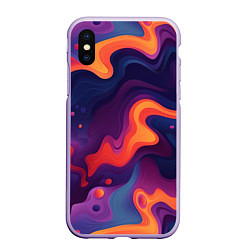 Чехол iPhone XS Max матовый Неоновый спектр