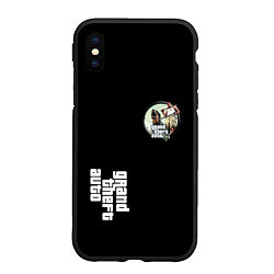 Чехол iPhone XS Max матовый GTA 5 logo, цвет: 3D-черный