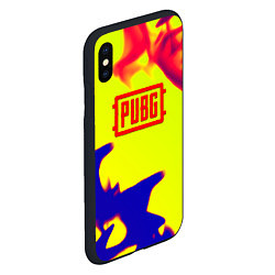 Чехол iPhone XS Max матовый PUBG neon flame, цвет: 3D-черный — фото 2