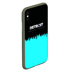 Чехол iPhone XS Max матовый Detroit become human rk800, цвет: 3D-темно-зеленый — фото 2