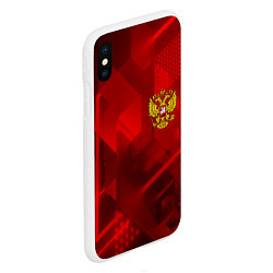 Чехол iPhone XS Max матовый Россия герб текстура, цвет: 3D-белый — фото 2