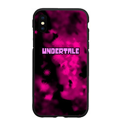 Чехол iPhone XS Max матовый Undertale pink game, цвет: 3D-черный