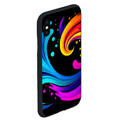 Чехол iPhone XS Max матовый Joy wave - ai art fantasy, цвет: 3D-черный — фото 2