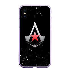 Чехол iPhone XS Max матовый Assassins creed russia, цвет: 3D-светло-сиреневый