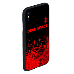 Чехол iPhone XS Max матовый Dead Space - red gradient посередине, цвет: 3D-черный — фото 2