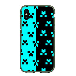 Чехол iPhone XS Max матовый Minecraft pattern game