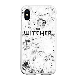 Чехол iPhone XS Max матовый The Witcher dirty ice, цвет: 3D-белый