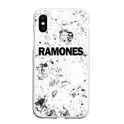 Чехол iPhone XS Max матовый Ramones dirty ice, цвет: 3D-белый