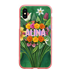 Чехол iPhone XS Max матовый Alina roses