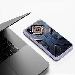 Чехол iPhone XS Max матовый Стальная броня землянина, цвет: 3D-светло-сиреневый — фото 2