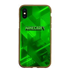 Чехол iPhone XS Max матовый Minecraft кислотная геометрия