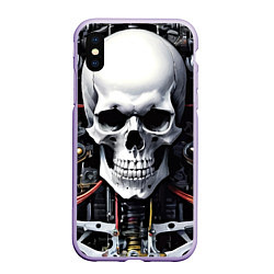 Чехол iPhone XS Max матовый Cyber skull - ai art