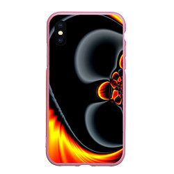 Чехол iPhone XS Max матовый Фрактальный узор абстракция