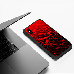 Чехол iPhone XS Max матовый Marshmello storm, цвет: 3D-черный — фото 2