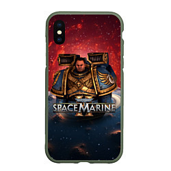 Чехол iPhone XS Max матовый Warhammer 40000 space marine 2 Captain Titus