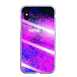 Чехол iPhone XS Max матовый Detroit become human neon